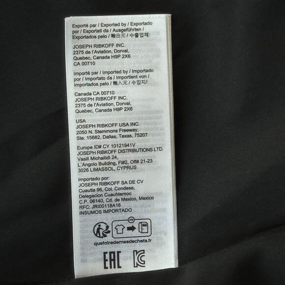 Joseph Ribkoff Classic Black Woven Blazer Gold Zippers Size 10 NWT - Picture 11 of 12